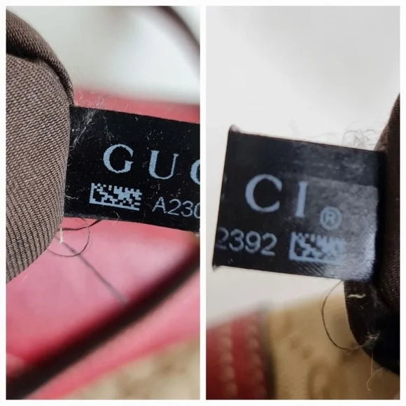 GUCCI - Authentic Large GG Red/Brown Canvas Tote - Picture 6 of 9